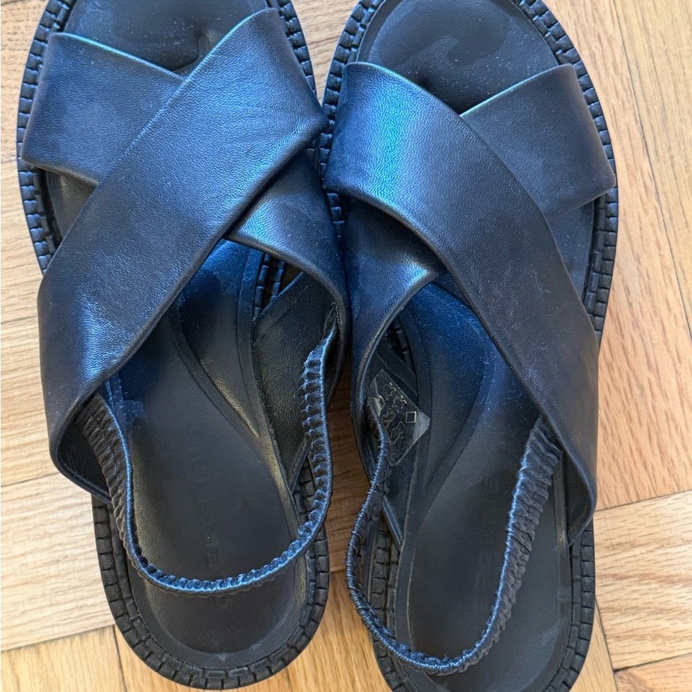 Robert Clergerie Black Leather Sandals